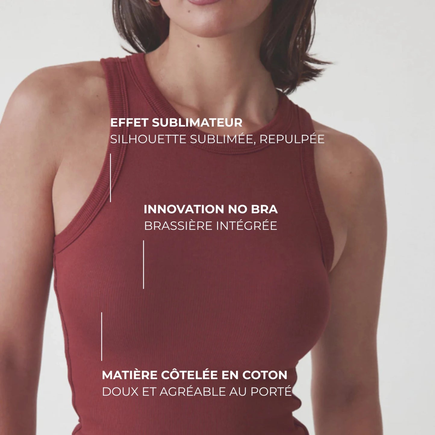 Le no-bra top avec brassière intégrée